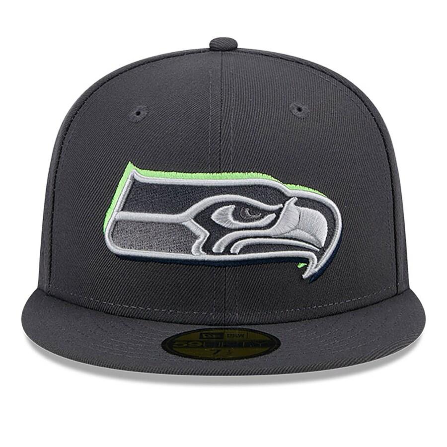 NFL シーホークス キャップ ドラフト2024 Draft 59FIFTY Fitted Hat オンステージ ニューエラ/New Era グラファイト｜selection-j｜02