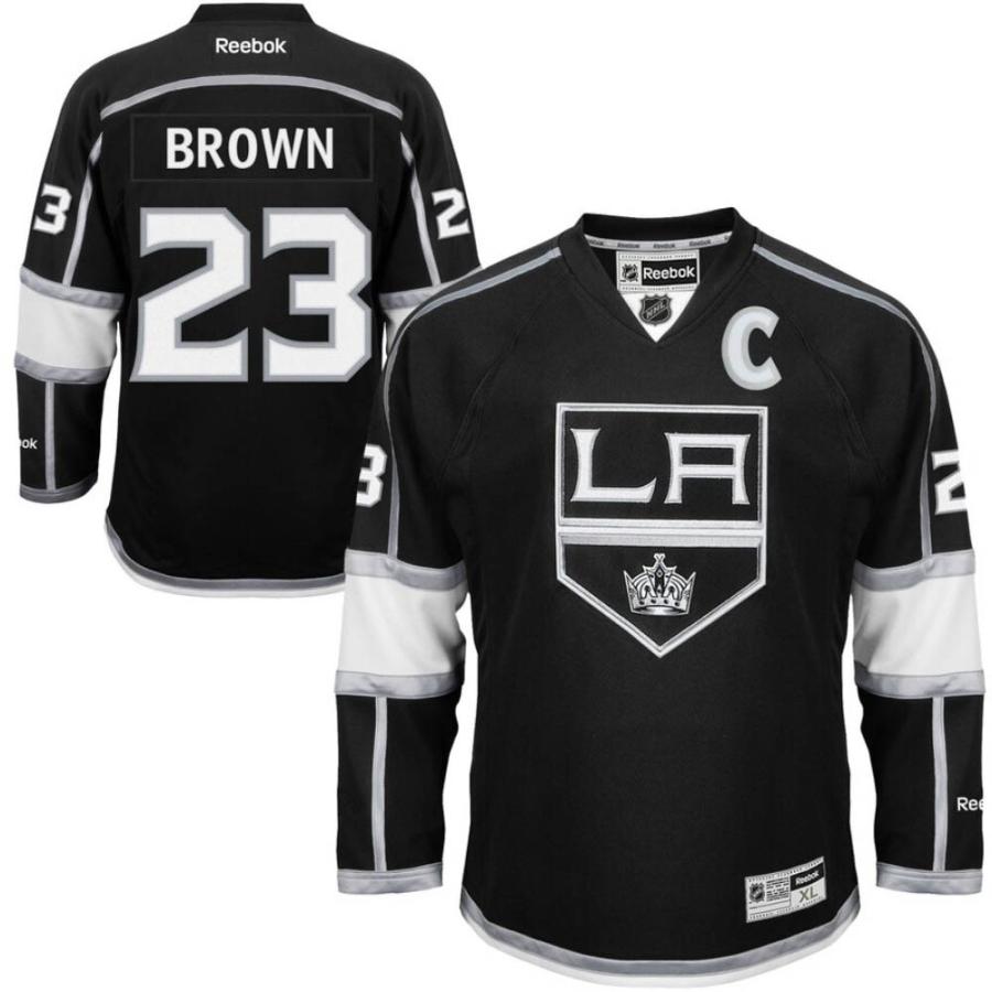NHL ダスティン ブラウン 高品質新品 キングス ユニフォーム ジャージ OCSL ブラック リーボック Reebok プレミア スーパーセール プレイヤー