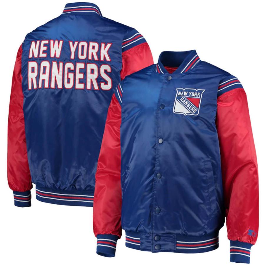 スターター　NHL スタジアムジャンパー NHL スタジャン レンジャース スターター Starter STARTER メンズ 長袖