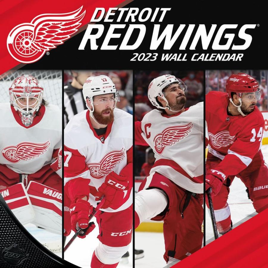 NHL レッドウィングス カレンダー 2023年 12x12 チーム 壁掛け 