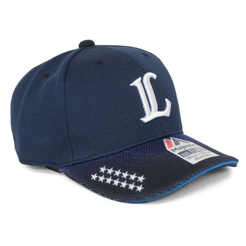 値下⭐︎西武ライオンズMajestic ネイビーキャップ こんにゃくパーク56.5 Majestic 埼玉西武ライオンズ キャップ こんにゃくパーク 59.5