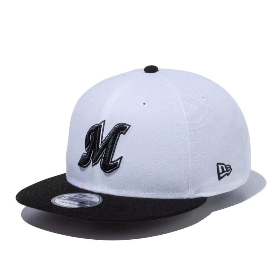 千葉ロッテマリーンズ グッズ キャップ 9FIFTY 2トーン スナップバック Cap ニューエラ/New Era ホワイト ブラック｜selection-j