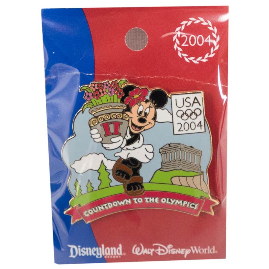 アメリカ代表 ディズニー 2004 アテネ Countdown to the Olympics Pin : 2 (Minnie Mouse) LE750 ピンバッチ ピンズ Disney