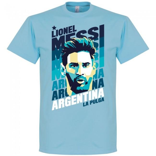 アルゼンチン代表 メッシ Tシャツ SOCCER ポートレイト ブルー : MLB
