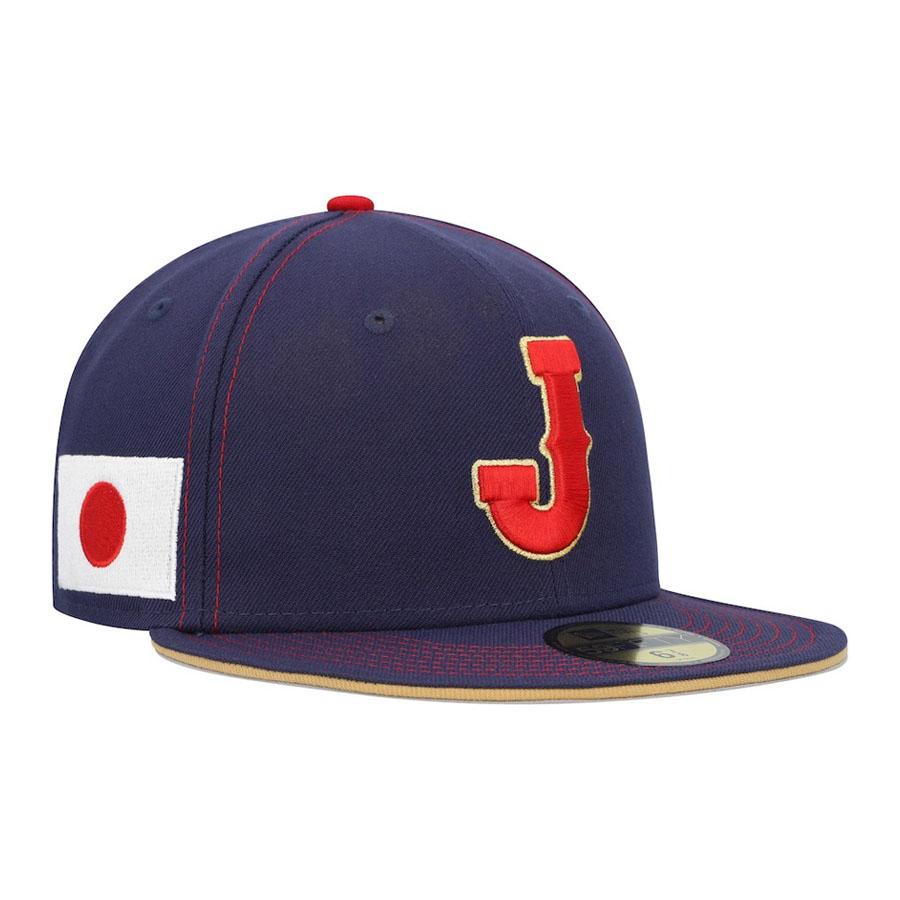 WBC 大谷翔平 ラーズ・ヌートバー 侍ジャパン キャップ サイン刺繍 2023 World Baseball Classic 59FIFTY ニューエラ/New Era ネイビー｜selection-j｜02