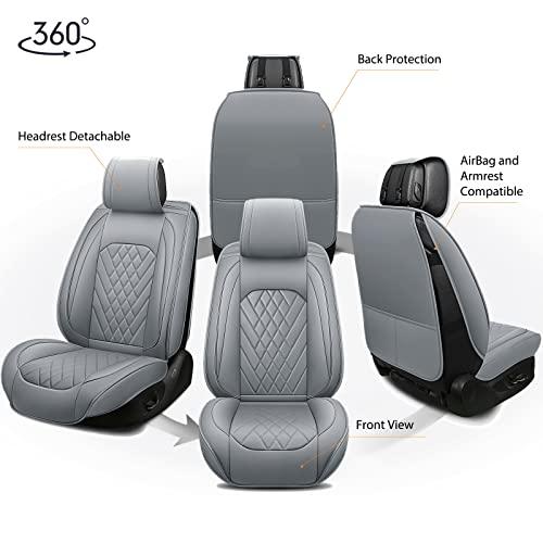 FREESOO Car Seat Cover Full Set, Leather Seat Covers Auto Accessories