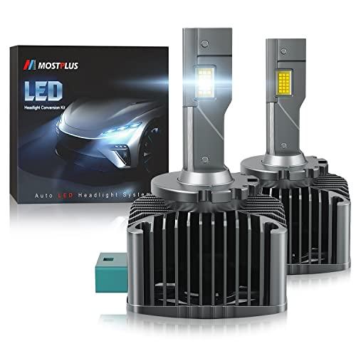 MOSTPLUS D3S D3R LED Headlight Bulbs, Bright White 6000K 90W 9000LM