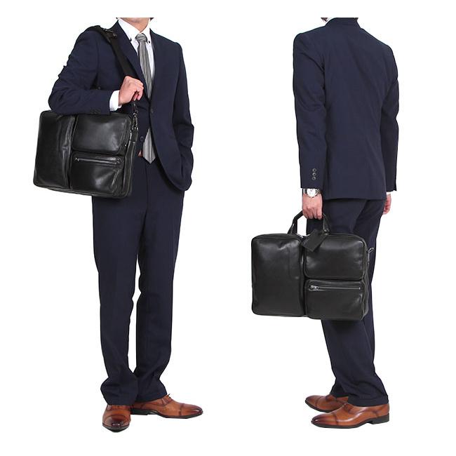ラゲッジ レーベル エレメント 2WAYブリーフケース 021-01250 ビジネスバッグ メンズ 50代 40代 通勤 撥水 拡張 本革 レザー 吉田カバン LUGGAGE LABEL | ELEMENT（LUGGAGE LABEL） | 03