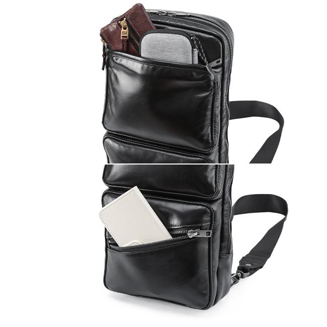 LUGGAGE LABEL ELEMENT ボディバッグ 保存袋付き ブラック ELEMENT（LUGGAGE LABEL） ラゲッジ レーベル エレメント スリング