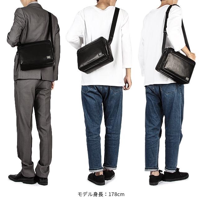 【美品】PORTER AMAZE レザー ボディバッグ ショルダー 斜めがけ 黒 AMAZE（PORTER） ポーター アメイズ ショルダーバッグ 022-03791 吉田