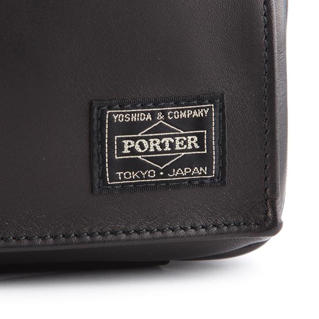 極美品　PORTER AMAZE 本革　ブラック　レザー AMAZE（PORTER） ポーター アメイズ ショルダーバッグ 022-03793 吉田