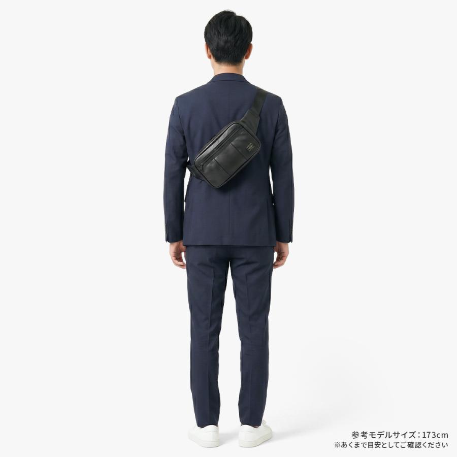 【美品】PORTER ポーターアルーフ オールレザー ブラック ボディーバック PORTER ポーター アルーフ ウエストバッグ 023-03761 ALOOF 吉田カバン