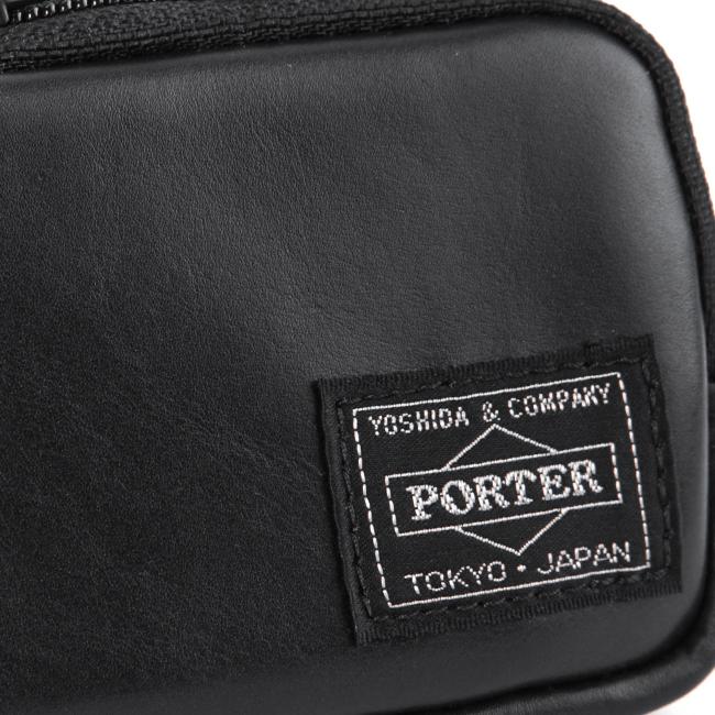 【未使用級 希少】ポーター アルーフ マルチケース カーフレザー 高級 黒 ALOOF（PORTER） ポーター アルーフ マルチコインケース 023-03763
