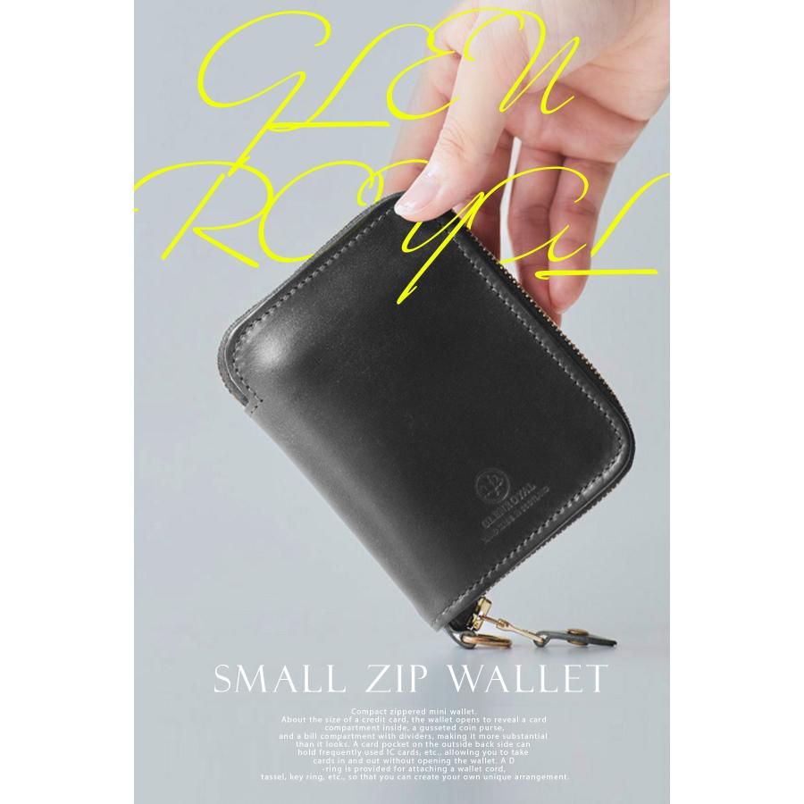 グレンロイヤル 財布 二つ折り財布 ミニ財布 ミニウォレット ラウンドファスナー メンズ レディース ブランド レザー 本革 GLENROYAL 03-5814 | GLENROYAL | 04