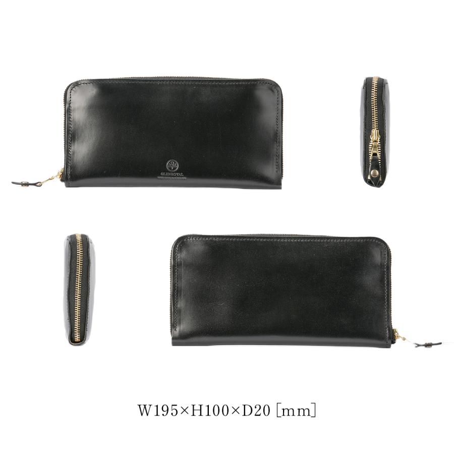 【x 【即日発送】！】グレンロイヤル 長財布 レザー 黒 札入れ 大容量 GLENROYAL/グレンロイヤル】ROUND LONG PURSE/フラップ付長財布