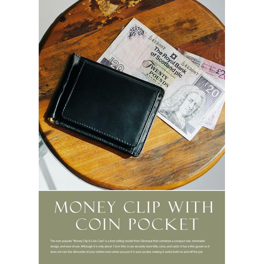 最大51% 2/8限定 グレンロイヤル 財布 マネークリップ 小銭入れ付き カード メンズ レディース ブランド ブライドルレザー 本革 おしゃれ GLENROYAL 03-6164 | GLENROYAL | 04