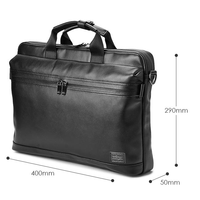 ポーター ガード 2WAYブリーフケース 033-05056 ビジネスバッグ メンズ 50代 40代 2WAY 通勤 軽量 撥水 本革 薄型 レザー スリム 吉田カバン PORTER | GUARD（PORTER） | 03