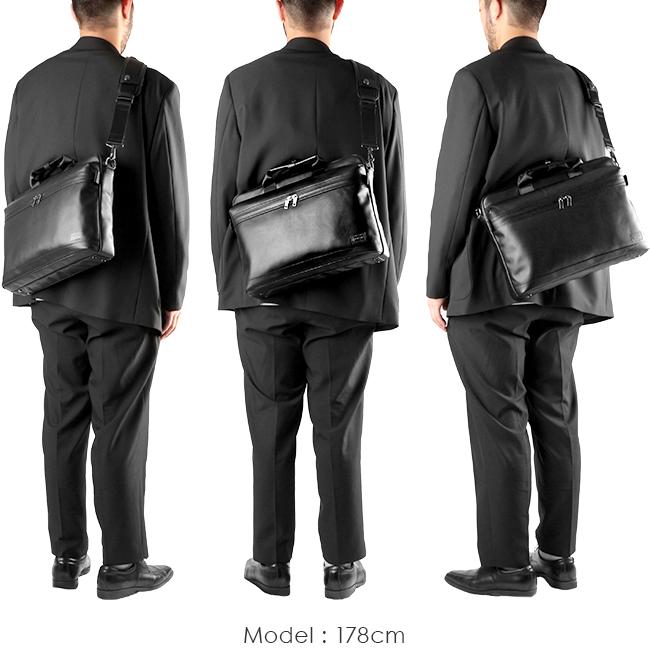 ポーター ガード 2WAYブリーフケース 033-05056 ビジネスバッグ メンズ 50代 40代 2WAY 通勤 軽量 撥水 本革 薄型 レザー スリム 吉田カバン PORTER | GUARD（PORTER） | 06