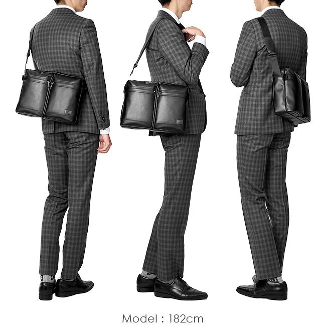 ポーター ガード ショルダーバッグ 033-05062 メンズ ブランド 斜めがけ レザー スリム 本革 薄型 軽量 撥水 吉田カバン PORTER | GUARD（PORTER） | 05