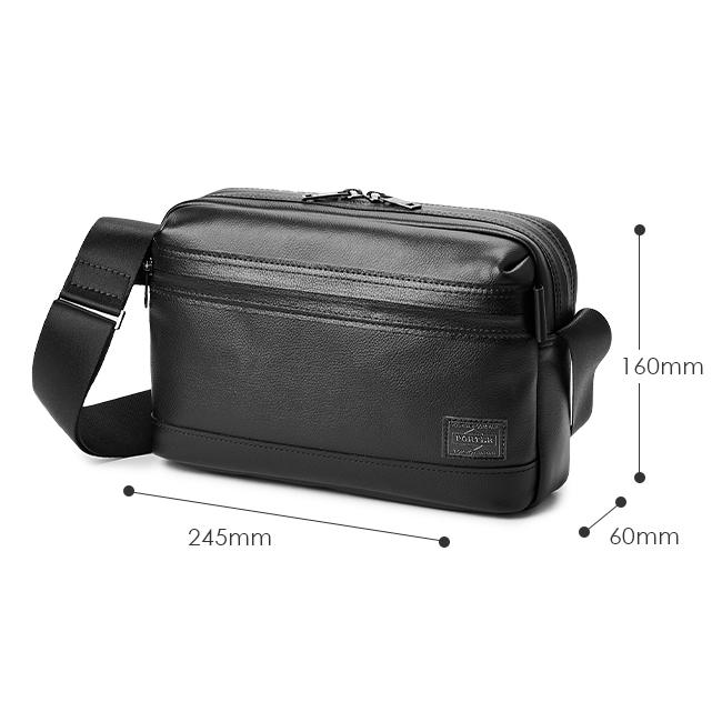 ポーター ガード ショルダーバッグ 033-05063 メンズ ブランド ミニ 小さめ 斜めがけ 軽量 撥水 本革 レザー 吉田カバン PORTER | GUARD（PORTER） | 03