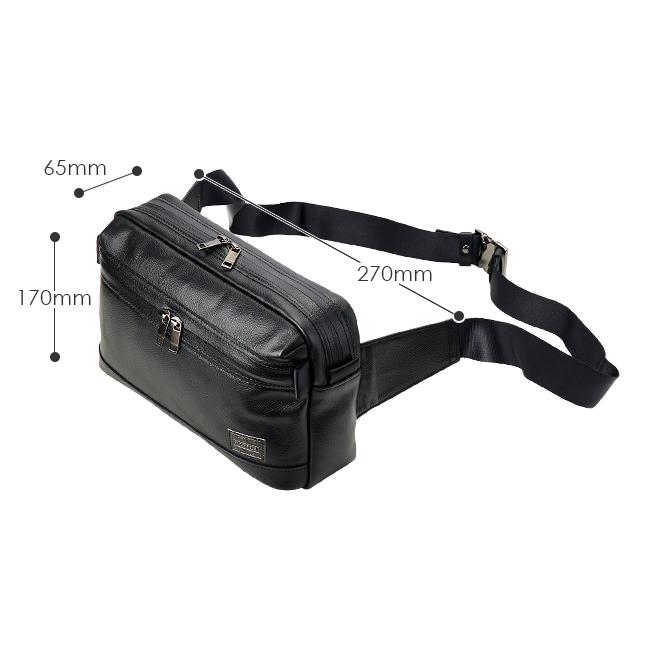 ポーター ガード ウエストバッグ 033-05065 ボディバッグ メンズ ブランド レザー 斜めがけ 本革 軽量 撥水 横型 横開き 吉田カバン PORTER | GUARD（PORTER） | 03
