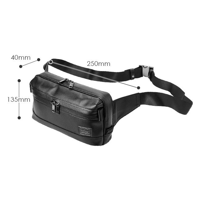 ポーター ガード ウエストバッグ 033-05066 ボディバッグ メンズ ブランド レザー ミニ 小さめ 斜めがけ 本革 軽量 撥水 横型 横開き 吉田カバン PORTER | GUARD（PORTER） | 03