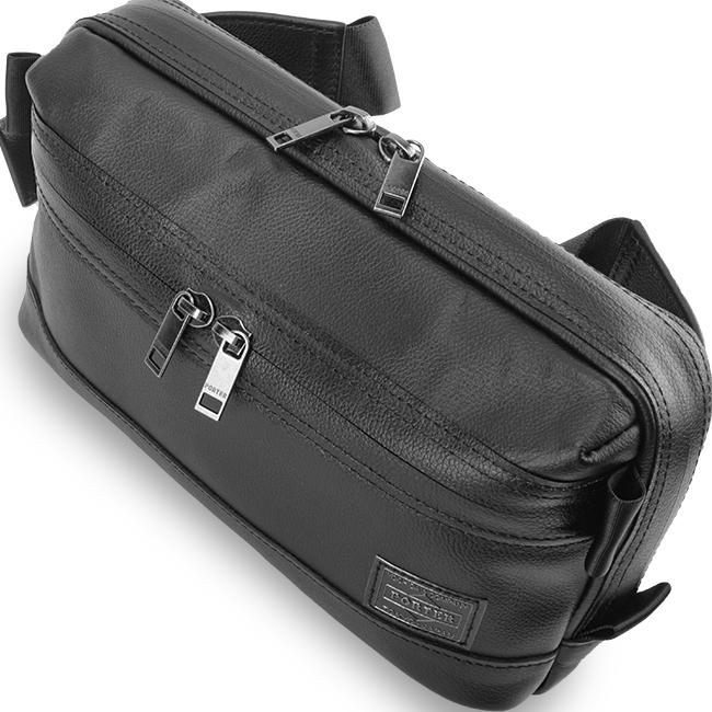 ポーター ガード ウエストバッグ 033-05066 ボディバッグ メンズ ブランド レザー ミニ 小さめ 斜めがけ 本革 軽量 撥水 横型 横開き 吉田カバン PORTER | GUARD（PORTER） | 07