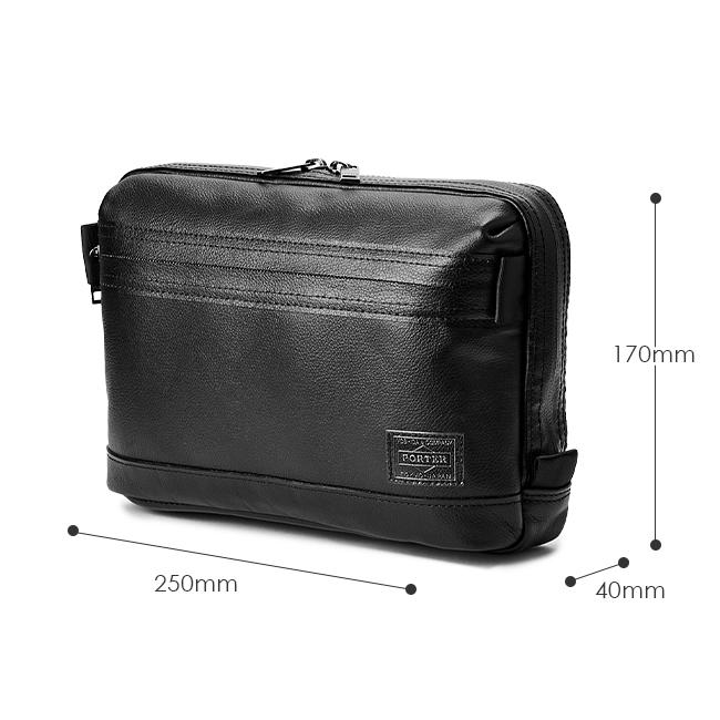 ポーター ガード ポーチ 033-05067 クラッチバッグ セカンドバッグ メンズ ブランド レザー スリム 本革 薄型 軽量 撥水 吉田カバン PORTER GUARD | GUARD（PORTER） | 03