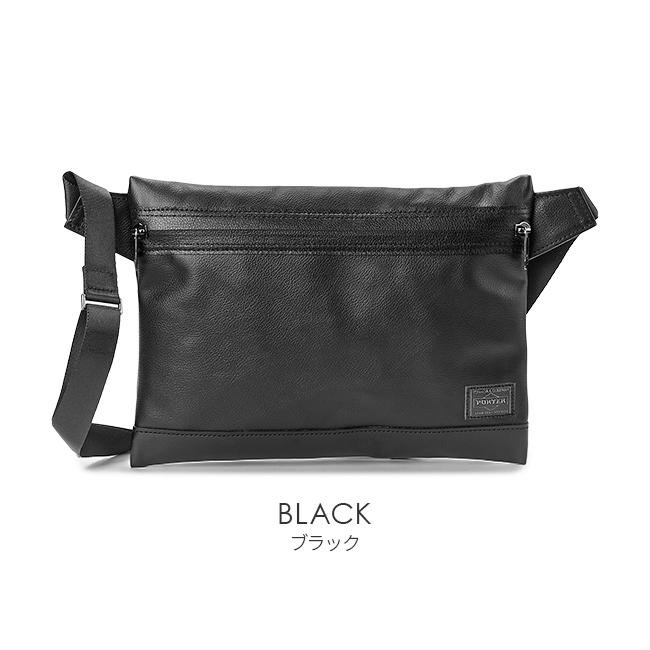 ポーター ガード サコッシュ 033-05068 ショルダーバッグ メンズ ブランド レザー スリム 本革 薄型 軽量 撥水 斜めがけ 吉田カバン PORTER GUARD | GUARD（PORTER） | 02