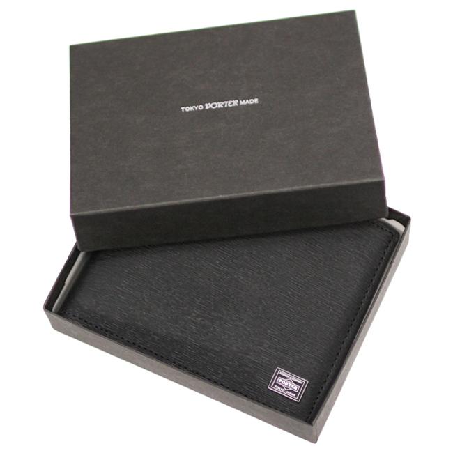 【未使用✨人気商品/カレント】ポーター　折り財布　レザー　ブラック　男女兼用 CURRENT（PORTER） ポーター カレント ウォレット 052-02204 メンズ