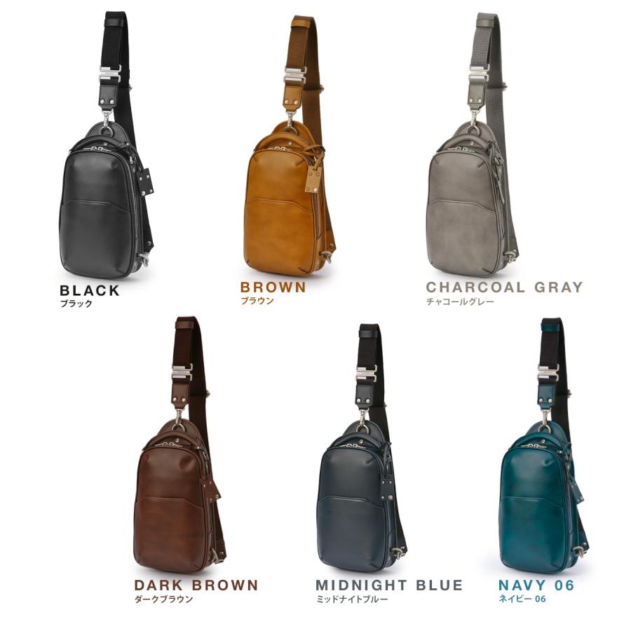 最大41% 3/25限定 エルゴポック No.06 ワキシングレザー ボディバッグ ワンショルダーバッグ メンズ ブランド 斜めがけ レザー 本革 日本製 HERGOPOCH 06-OS | HERGOPOCH | 08