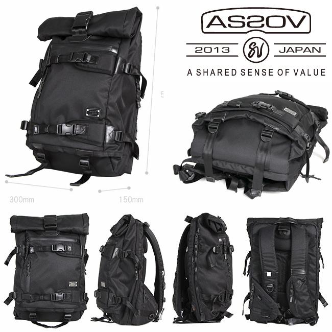 最大45% 3/1まで アッソブ リュック バックパック AS2OV CORDURA DOBBY 305D 061401 ロールトップ 大容量 ウエストハーネス チェストベルト メンズ | AS2OV | 05