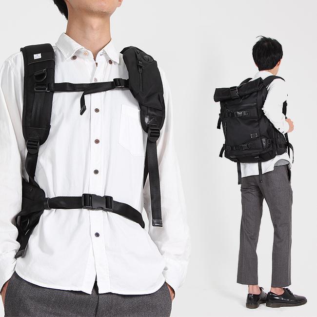 最大45% 3/1まで アッソブ リュック バックパック AS2OV CORDURA DOBBY 305D 061401 ロールトップ 大容量 ウエストハーネス チェストベルト メンズ | AS2OV | 11