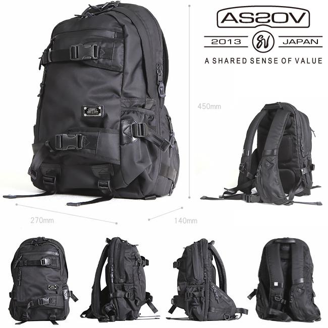 最大42% 5/25限定 アッソブ リュック デイパック AS2OV CORDURA DOBBY 305D 061407 コーデュラドビー A4 ウエストハーネス チェストベルト メンズ ブランドの画像