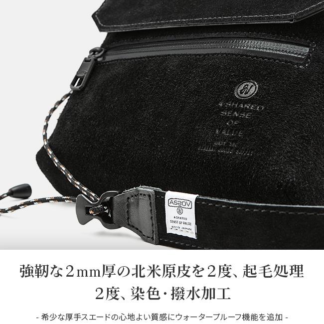 最大42% 10/20限定 アッソブ ウォータープルーフ ショルダーウォレット 財布 本革 撥水 防水 スエード 日本製 メンズ レディース AS2OV 091753 | AS2OV | 17