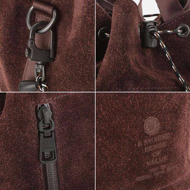 最大45% 3/1まで アッソブ ウォータープルーフ スエード ショルダーバッグ ショルダーポーチ 巾着 防水加工 AS2OV WATER PROOF SUEDE 091754 | AS2OV | 21