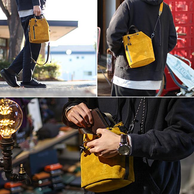 最大42% 1/13限定 アッソブ ウォータープルーフ スエード ショルダーバッグ ショルダーポーチ 巾着 防水加工 AS2OV WATER PROOF SUEDE 091754 | AS2OV | 22