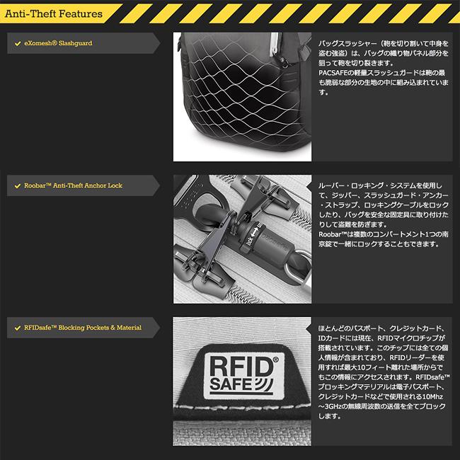 最大50% 2/15限定 パックセーフ ビジネスリュック メンズ 50代 40代 通勤 スキミング防止 盗難防止 20L インターセーフ Pacsafe Intasafe 12970194 | PacSafe | 07