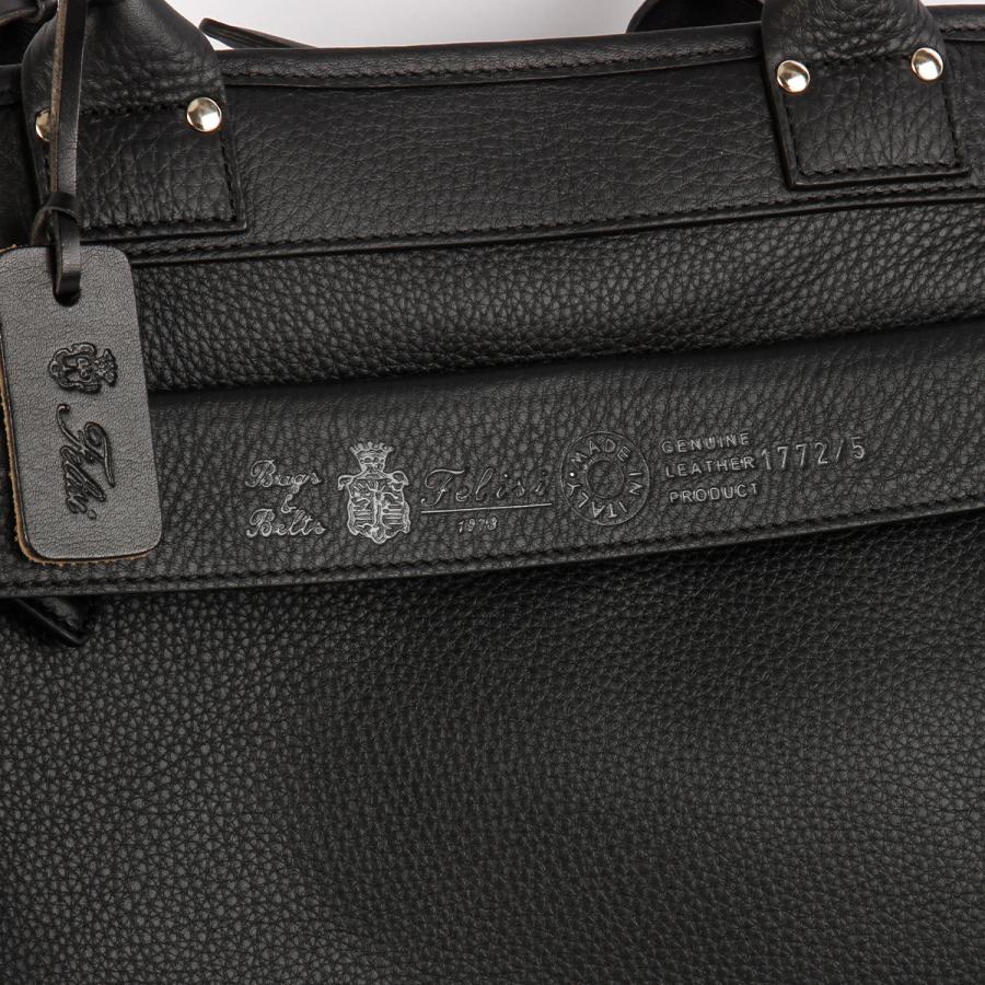 【美品】フェリージ ビジネスバッグ バッファロー加工 レザー ブラック 1879 美品】フェリージ ビジネスバッグ バッファロー加工 レザー