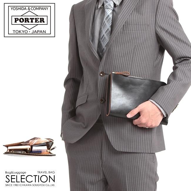 ポーター フィルム クラッチバッグ 187-01358 セカンドバッグ メンズ ブランド レザー スリム 本革 薄型 軽量 吉田カバン PORTER FILM | FILM（PORTER）