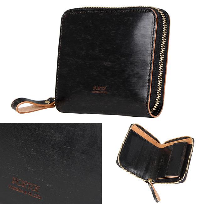 吉田カバン　PORTER　FOIL（フォイル） 黒 レザー 二つ折り財布 FOIL（PORTER） ポーター フォイル ウォレット 195-01330 財布 二