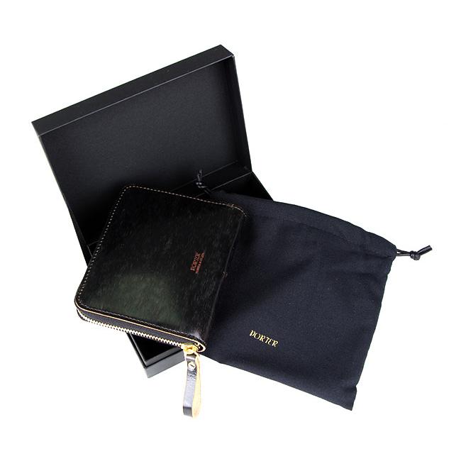 吉田カバン　PORTER　FOIL（フォイル） 黒 レザー 二つ折り財布 FOIL（PORTER） ポーター フォイル ウォレット 195-01330 財布 二