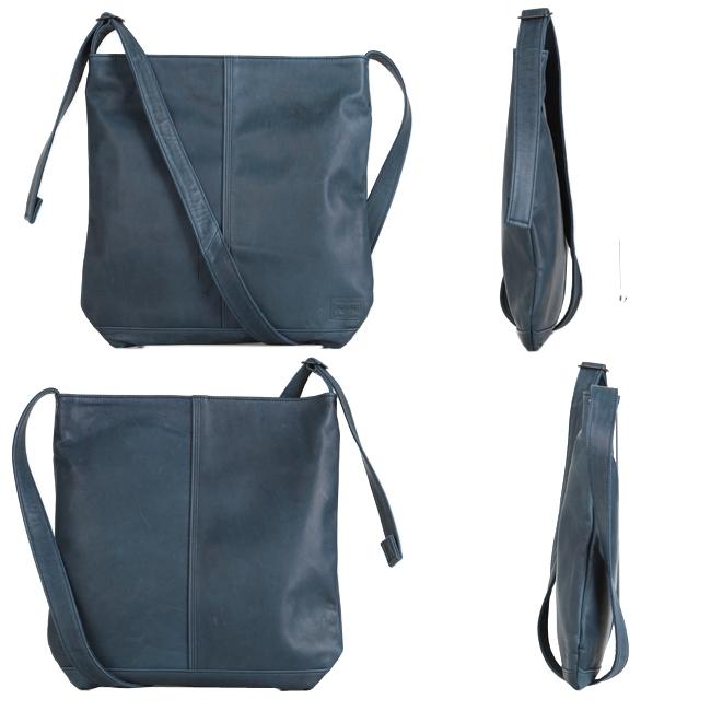 Porter ポーター レザー ドラムバッグ フランク ネイビー FRANK(フランク) 2WAY SHOULDER BAG(S) | 吉田カバン