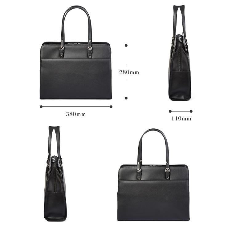 最大53% 3/22まで リクルートバッグ ビジネスバッグ レディース 軽量 就活 通勤 肩掛け 底鋲 自立 A4ファイル 合皮 Ms.lily at 22-5330 | ウノフク | 04