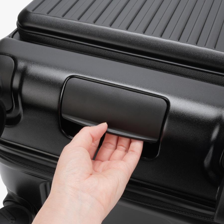 グランプラス スクエア スーツケース Lサイズ 72L 83L フロントオープン ストッパー 大型 静音 拡張 軽量 頑丈 GRAND＋ SQUARE 2202-TM-08 | グランプラス | 10