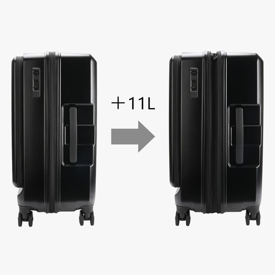 グランプラス スクエア スーツケース Lサイズ 72L 83L フロントオープン ストッパー 大型 静音 拡張 軽量 頑丈 GRAND＋ SQUARE 2202-TM-08 | グランプラス | 06