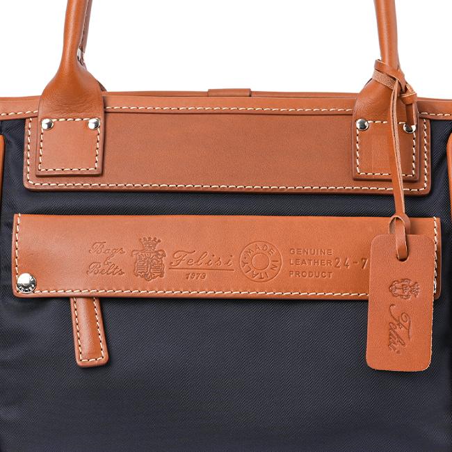 最大51% 1/27限定 フェリージ トートバッグ メンズ レディース ブランド イタリア製 ナイロン レザー 本革 アルバーノ Felisi 24/7/DS 115000896 在庫限り | Felisi | 07