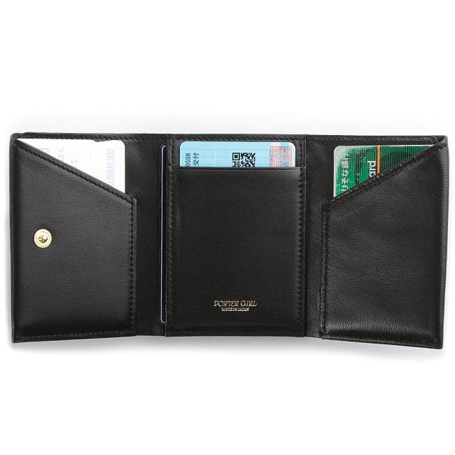 美品　PORTER ユニ 3つ折り財布 吉田カバン レザー ウォレット UNI（PORTER GIRL） ポーター ユニ ウォレット 284-01376 三つ折り財布