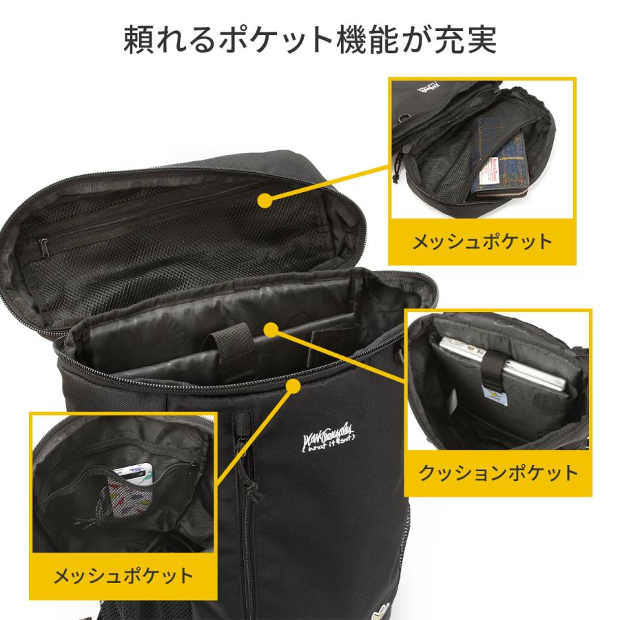 最大50% 2/5限定  マークゴンザレス リュック 30L 通学 大容量 軽量 黒 男子 女子 中学生 高校生 大きめ スクエア ボックス型 A4 B4 2H9-64192 | （What it isNt）ART BY MARKGONZALES | 12