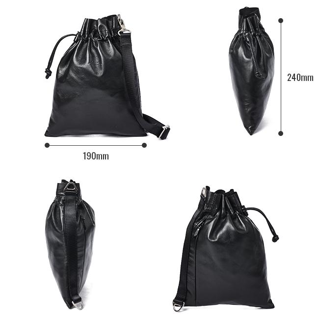 SLOW スロウ ショルダーバッグ メンズ レディース レザー 本革 小さめ ポーチ 巾着バッグ Sサイズ 2WAY スペインラム 300S154K 在庫限り | SLOW(ファッション) | 07